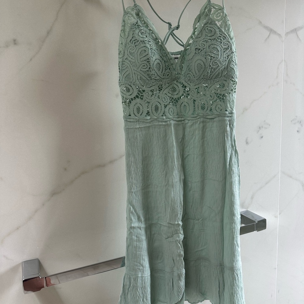 PINK Victoria's Secret Light Green Lace dress